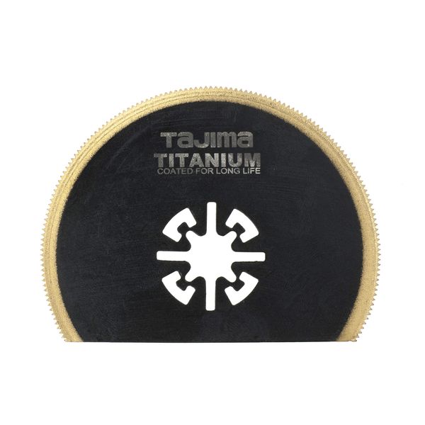 Tajima Saw Accessories (Saw Blade for Multitool Long Life Fine Tooth for Wood, Plastic, Metal 80 mm Semicircular) MHS80