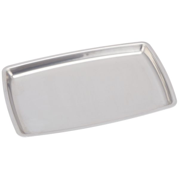 Winco SIZ-11B Stainless Steel Rectangular Sizzling Platter, 11-Inch, Medium