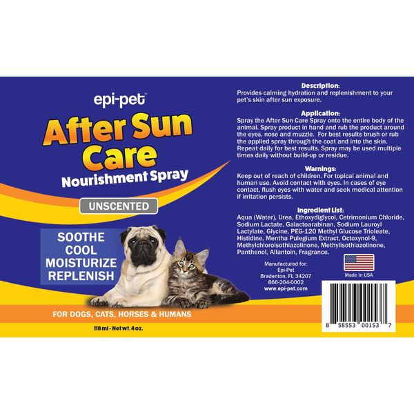 Epi-Pet After Sun Care Nourishment Spray