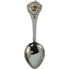 Unknown Silver Shield-shaped Souvenir Teaspoon - 1pc, Zinc Alloy, 3.5" MD