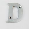 House Flat Letter D - Alphabet - 50mm (2") - Satin Chrome