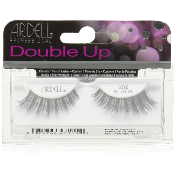 Ardell Glamour 202 Double Up Eye Lashes, Black