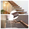 Sourcing Map 3.3Ft PVC Self Adhesive Stair Edges Protector, L Shape Stair Edging, Dark Brown