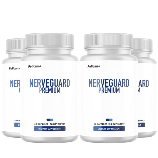 Nerveguard Premium- Brain & Nerve Support- 4 Bottles- 240 Capsules