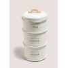 New Innovative Cream Stackable Tea, Coffee and Sugar with Exceptional Functionality and Space Optimization for Your Kitchen Needs. - Dimensions: 13cm x 24.5cm