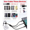 Multi USB-C Cable 3 in 1 USB-C Charging Cable Multiple Type- C USB Splitter, 4FT