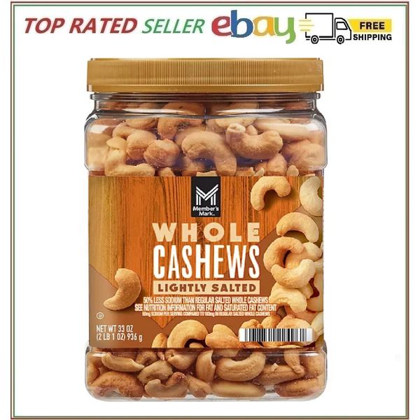 Member's Mark Lightly Salted Whole Cashews, 33 oz.