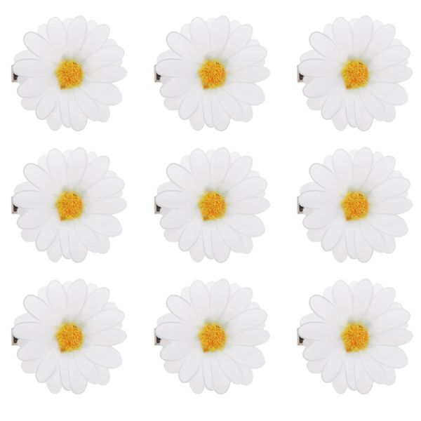 EMSea 20 Stück Gänseblümchen Haarspangen Kleine Blume Haarnadeln Haarklammern Haarschmuck Haardekoration für Hochzeit Damen Mädchen