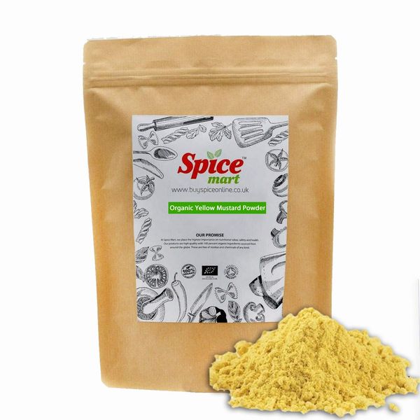 Organic Yellow Mustard Powder Premium Quality Free P&P Certified by Soil Association (90g)