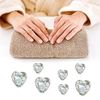 Nail art jewelry DIY with transparent cute heart-shaped diamonds for decorating nails and using clothes (peach heart)