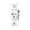 (2) Eagle Electric Single Receptacle 20A-250V 2-Pole 3-Wire Grounding - White