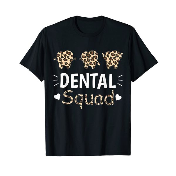 Leopard Dental Squad Costume Dental Assistant Women T-Shirt