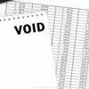 Large Void Rubber Stamp Size 7/8" Tall x 2-1/4" Wide