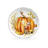 Grace Teaware Assorted Fall Pumpkins 8.75" Salad / Dessert Plates Set of 4