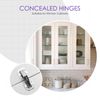 10Pcs Kitchen Cupboard Hinges, No-Drill Concealed Hinges for Bathroom & Kitchen Doors Replacement, Durable Door Hinge Accessories