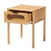 Baxton Studio Naresh Natural Brown Bamboo Wood 1-Drawer End Table