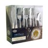 Cutlery SilverColor Disposable Flatware Combo Silver 160Ct Set for Party Wedding