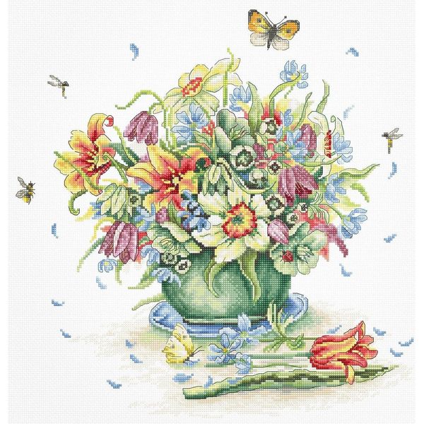 Cross Stitch Pattern Luca-S Gold - April Bouquet, P7000