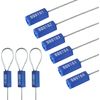 Numbered Security Cable Seals Tamper Proof Steel Wire Cable Tags Pull-Tite Trailer Seals Cable Seals-Strap (Blue, 10pcs)