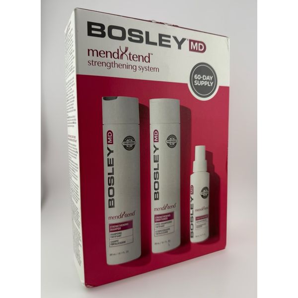 Bosley MD MendXtend Strengthening System Kit Shampoo, Coditioner & Leave In
