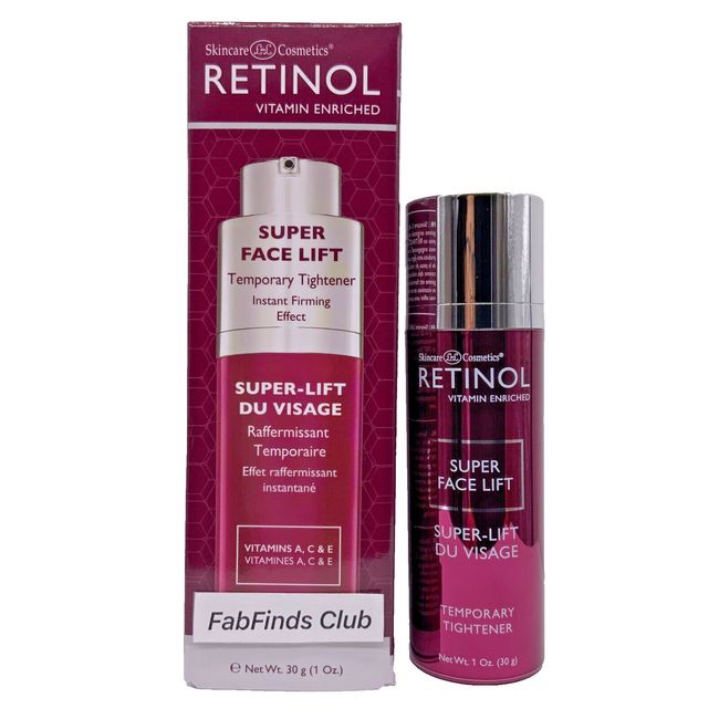 Retinol Super Face Lift Temporary Tightener Instant Firming Effect 1oz