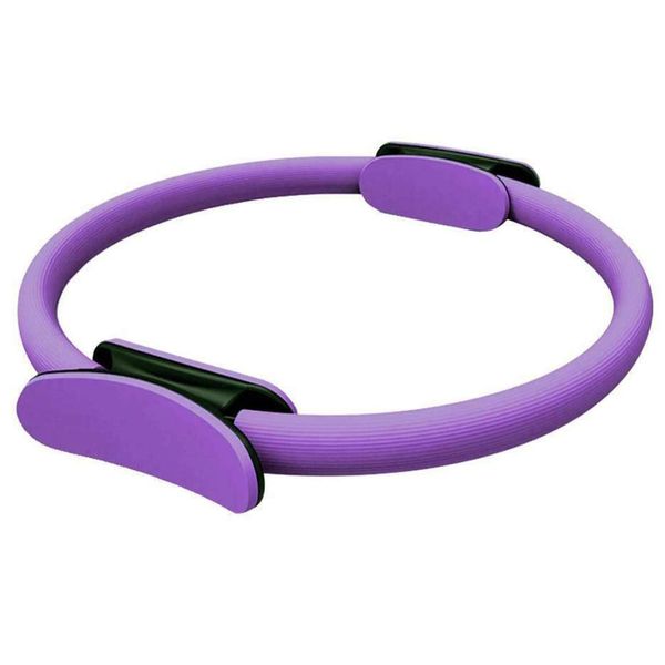 Pilates Yoga Ring Widerstandsring Fitness Geräte für Zuhause Core-Trainer Circle Kreis Magic-Circle Pilates Ring Yoga Circle Doppelgriff für Pilates, Yoga, Ganzkörper-Training, Gymnastik, Violett