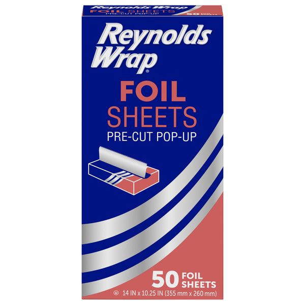 Reynolds Wrappers Aluminum Foil Pop Up & Sheets, 50 Count