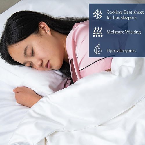 Delara 100% Eucalyptus Lyocell Tencel Pillowcase Pack of 2, Naturally Cooling, Certified Tencel Lyocell Fiber, Super Soft, Silky, Moisture-Wicking, Temperature Balancing, Smooth & Breathable