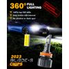AUXBEAM H11 LED Headlight Bulbs Conversion Kit Low Beam Super White Bright Power