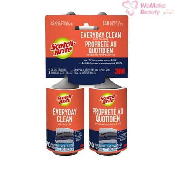 Scotch Brite Everyday Clean Lint Roller 2x70 Sheet Rollers New