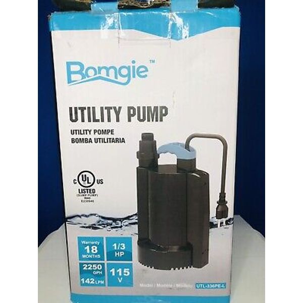 NEW BOMGIE UTILITY PUMP 1/3 UTL-336PE-L