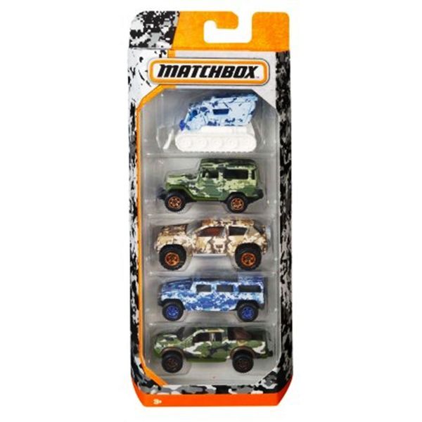 Matchbox 2017 Camo Trucks Hummer Ford 5 Pack