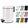 KW Soft Shade Small Round Pedal Bin 3ltr (Soft White, 3 Ltr)