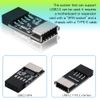 HALOULENI Motherboard USB Front Panel Header Extender - USB 3.1/3.2 Type-C to 9-Pin Internal Header