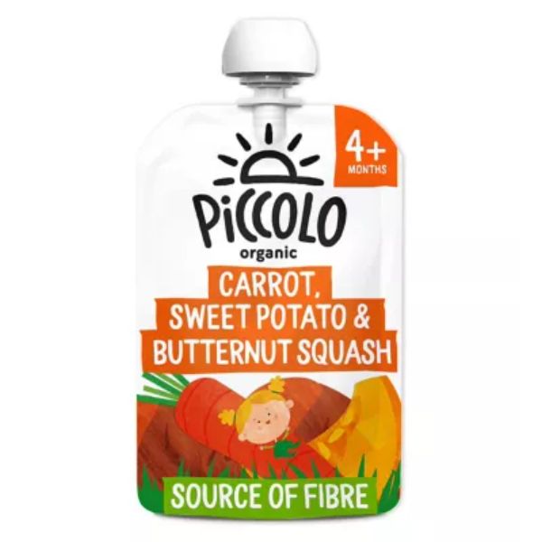 Piccolo Organic Carrot, Sweet Potato & Butternut Squash 100g (100% Veg) 4 Months+