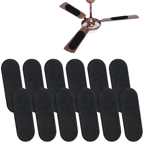 Ddeetodu 12 Pack Ceiling Fan Filters for Blades, Activated Coconut Shell Carbon Ceiling Fan Blade Filter, Ceiling Fan Air Purifier Pads for Common Household Contaminants (12)