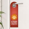 Parents prohibited or welcome door hanger with lion motif child nursery door