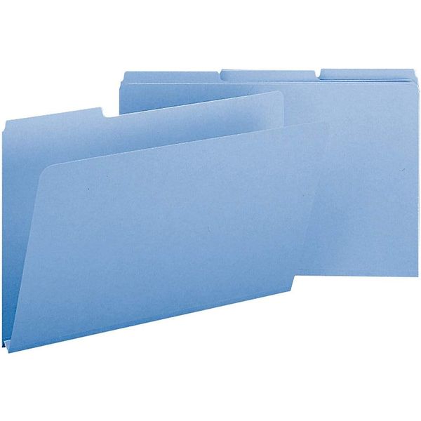 Smead Pressboard File Folder, 1/3-Cut Tab, 1" Expansion, Legal Size, Blue, 25 per Box (22530)