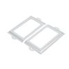Sourcingmap Office File Drawer 105mm x 60mm Tag Label Holders Frames Silver Tone 6PCS