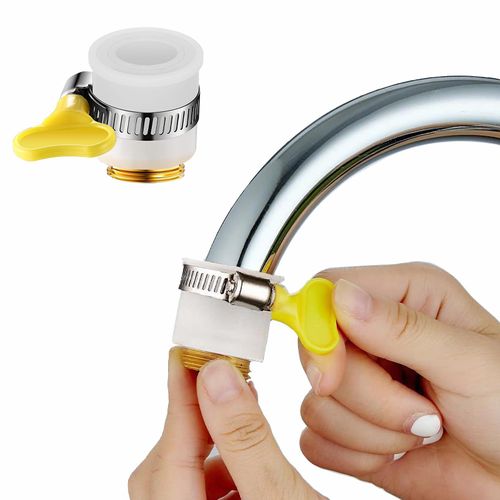 Universal Faucet Adapter for Gooseneck Faucets with 13-25mm Outer Diameter, Converts to 55/64"-27 Male Thread, Compatible with Faucet Mount Water Filters, Certain Countertop Water Filters, and More