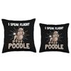 Poodle Dog Throw Pillow