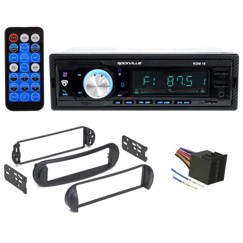 Audiosavings Bundle: Rockville RDM18 V2 in-Dash Car Digital Media Bluetooth USB/SD Receiver Bundle with 99-9008 Mounting kit & 70-1784 Harness (3 Items)