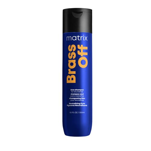 Matrix Brass Off Blue Shampoo | Color Depositing | Refreshes Hair & Neutralizes Brassy Tones | For Lightened Brunettes or Dark Blondes | For Color Treated Hair | Salon Shampoo | Packaging May Vary