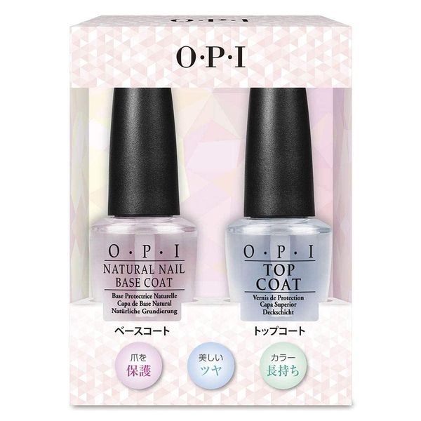 OPI Top Coat and Base Coat Set, Glossy, Salon Nails, Manicure