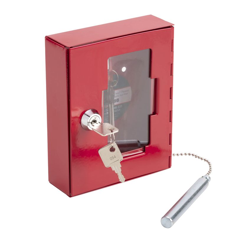 Sterling EB01 Emergency Key Box, with Brak Glass Hammer,Red,120mm x ...