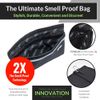 Formline Smell Proof Bags - 2x the Odor Proof Tech - Medium 11" x 6"