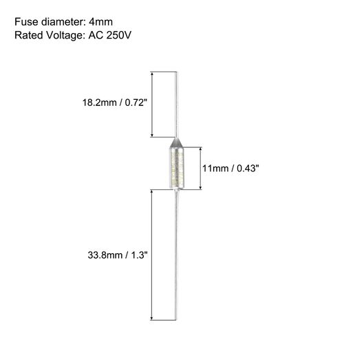 MECCANIXITY 6Pcs Metal Temperature Thermal Fuse RY150 150 °C 302 °F 15A 250V Cutoff Thermal Fuse for Motor Transformer Electric Industrial Home Appliance