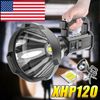 300000LM P120 LED Flashlight Handheld Searchlight USB Rechargeable Work Light