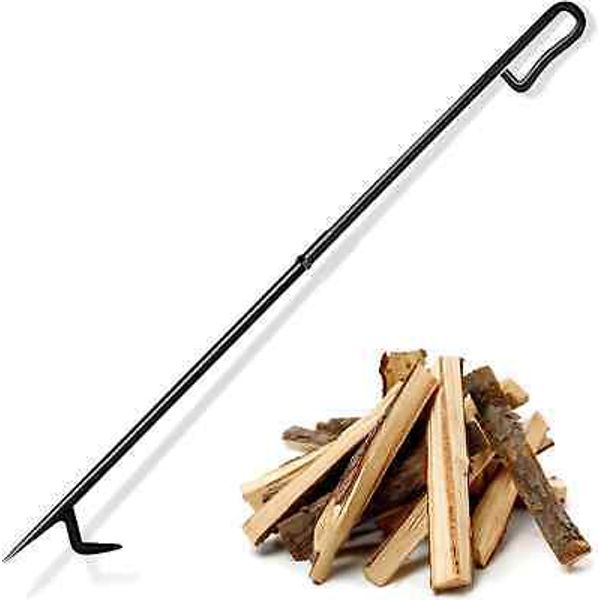 Fire Poker for Fire Pit, 34 Inch Long Fireplace Poker with Upgrade Removable