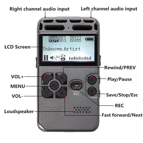 Irfora SK-502 Digital Voice Recorder Activated Dictaphone Audio Sound Digital Professional Music Player Port Memory Card